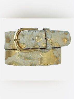 Amsterdam Heritage Dakota Full Grain Italian Leather Belt GOLD